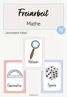 Vorschau - Poster - Freiarbeitskarten - Mathe - Deckblatt