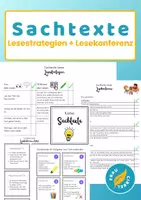Vorschau - Arbeitsblätter - Sachtexte erschließen Lesestrategien Lesekonferenz - Deckblatt