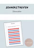 Vorschau - Fördermaterial/Inklusion - Zehnerzahlen: Zehnerstreifen zur Visualisierung (Legematerial) - Deckblatt