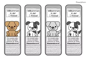 Vorschau - Präsentationen/Tafelbilder - Lesezeichen - Hundeklasse - Geschenk zum Schulstart - Seite 2