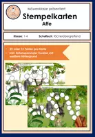 Vorschau - Anderer Materialtyp - Stempelkarten: Klassentier Affe (Verstärkungs-/Belohnungssystem/Token) - Deckblatt