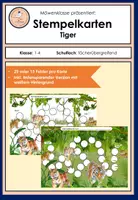 Vorschau - Anderer Materialtyp - Stempelkarten: Klassentier Tiger (Verstärkungs-/Belohnungssystem/Token) - Deckblatt