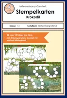 Vorschau - Anderer Materialtyp - Stempelkarten: Klassentier Krokodil / Alligator (Verstärkungs-/Belohnungssystem/Token) - Deckblatt