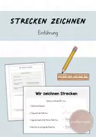 Vorschau - Unterrichtsreihen - Materialpaket: Geometrie Kl. 1 (Strecken / Geraden) - Seite 1
