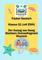 Vorschau - Prüfungsvorbereitung - Pauker Deutsch - Klausur Q1 mit EWH - Der Auszug auf Georg Büchners Dramenfragment Woyzeck - Deckblatt