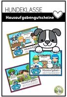 Vorschau - Präsentationen/Tafelbilder - Gutschein Hausaufgaben - Hausaufgabe - Hundeklasse - Deckblatt