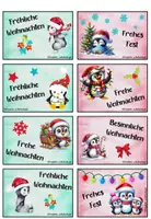 Vorschau - Mal- und Bastelvorlagen - Ferienkärtchen zu Weihnachten für deine Pinguinklasse - Deckblatt