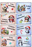 Vorschau - Mal- und Bastelvorlagen - Ferienkärtchen zu Weihnachten für deine Pinguinklasse - Seite 2