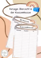 Vorschau - Lehrpläne/Lehrermaterial - Vorlage: Übersicht Klassenkasse | Organisation - Deckblatt
