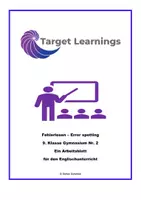 Vorschau - Arbeitsblätter - Fehlerlesen - Error spotting | 9. Klasse Nr. 2 - Deckblatt