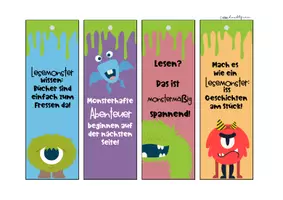 Vorschau - Fördermaterial/Inklusion - Monsterklasse: Lesezeichen (Geschenk) - Seite 2