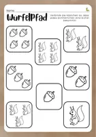 Vorschau - Arbeitsblätter - Zählen bis vier mit Würfelbildern 🌰🐿️ - Deckblatt