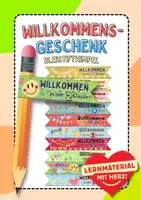 Vorschau - Arbeitsblätter - Herzlich Willkommen 1-10 Klasse Stifte Fähnchen Wimpel Bleistift Bleistift Materialpaket - Seite 1