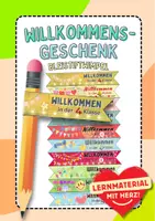 Vorschau - Arbeitsblätter - Bleistift Wimpel Klasse 4 Willkommensgeschenk Fähnchen für Stifte Schulanfang Stiftfähnchen - Deckblatt