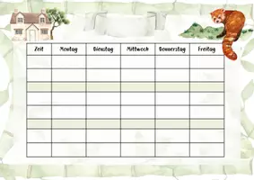 Vorschau - Anderer Materialtyp - Stundenplan Pandaklasse - kostenlos - Seite 2