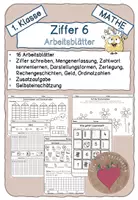 Vorschau - Arbeitsblätter - Ziffer 6 (Zahleneinführung) - Deckblatt