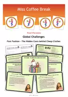 Vorschau - Aufgabenkarten - Fast Fashion - The Hidden Costs behind Cheap Clothes (Panel Discussion / Role Play / Talkshow / Q1 Q2) - Deckblatt