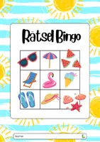 Vorschau - Spiele - Rätsel BINGO - Thema SOMMER 🧩☀️🌴 - Deckblatt