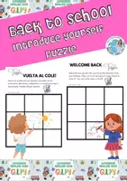 Vista previa - Juegos / Gamificación - Back to school introduce yourself puzzle/ Puzzle vuelta al cole - Portada
