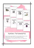 Vorschau - Aufgabenkarten - Ferien-Erzähl-Karten für einen Aktionswürfel - Deckblatt