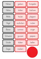 Vorschau - Spiele - Tierlaute - eine Übung zum Verb nach Montessori (Wortarten) - Seite 3