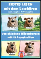 Vorschau - Stationenlernen - Erstes Lesen mit Großbuchstaben - einfache Wörter - Lesebär - Lesestreifen - Deckblatt