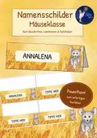 Vorschau - Poster - Mäuseklasse - Namensschilder - Deckblatt