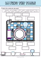Vorschau - Arbeitsblätter - Laying the table worksheets - Seite 1