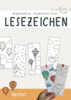 Vorschau - Mal- und Bastelvorlagen - Herbst Lesezeichen „Wir fliegen gemeinsam …“ - Deckblatt
