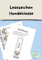 Vorschau - Mal- und Bastelvorlagen - Lesezeichen Hund/Hundeklasse - Deckblatt