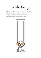 Vorschau - Mal- und Bastelvorlagen - Lesezeichen Hund/Hundeklasse - Seite 3