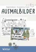 Vorschau - Mal- und Bastelvorlagen - Ausmalbilder „Gemeinsam erleben wir ..“/ Winter - Deckblatt
