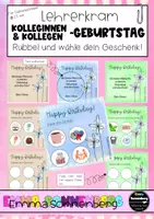 Vorschau - Anderer Materialtyp - Kollegen - Geburtstag: Rubbel und wähle dein Geschenk - Deckblatt