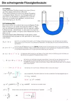 Vorschau - Merkblätter - Handout zur "schwingenden Wassersäule" - Seite 1