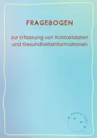 Vorschau - Anderer Materialtyp - Fragebogen mit Kontaktdaten und Gesundheitsinformationen - Deckblatt