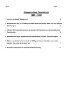 Vorschau - Klassenarbeiten - Klassenarbeit Geschichte "1945-1990" inkl. Erwartungshorizont - Seite 1