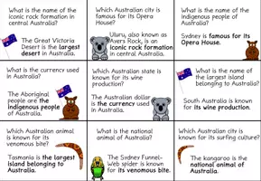 Vorschau - Aufgabenkarten - Reading Chain - Australien im Englischunterricht - Sprachaktivierung - Seite 3