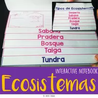 Vista previa - Hojas de trabajo - Tipos de ecosistemas - Cuaderno interactivo - Portada