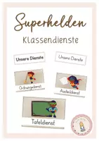 Vorschau - Poster - Superhelden - Klassendienste für dein Klassenzimmer - Deckblatt