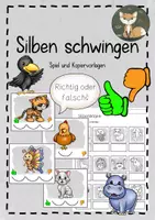 Vorschau - Arbeitsblätter - Silben schwingen_Spiel und Arbeitsblätter - Deckblatt