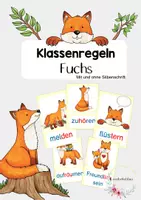 Vorschau - Bildkarten - Klassenregeln Fuchs - Fuchsklasse - Deckblatt