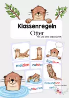 Vorschau - Bildkarten - Klassenregeln Otter - Deckblatt