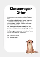 Vorschau - Bildkarten - Klassenregeln Otter - Seite 1