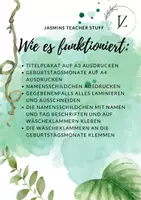 Vorschau - Mal- und Bastelvorlagen - Geburtstagskalender Dschungel - Deckblatt