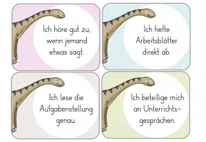 Vorschau - Aufgabenkarten - Unsere Wochenziele - Dinoklasse - Seite 2
