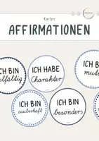 Vorschau - Anderer Materialtyp - Affirmationen - Wale/ blau - Deckblatt