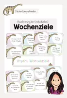 Vorschau - Aufgabenkarten - Unsere Wochenziele - Dinoklasse - Deckblatt