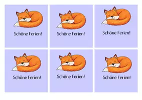 Vorschau - Bildkarten - Willkommens- und Feriengruß Fuchs - Seite 3