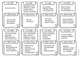 Vorschau - Spiele - Kettenquiz Mikroskop Zellen Zellorganellen - Ich habe, Wer hat? - Seite 2