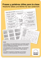 Vorschau - Arbeitsblätter - Nützliche Sätze und Wörter für den Spanischunterricht - Deckblatt